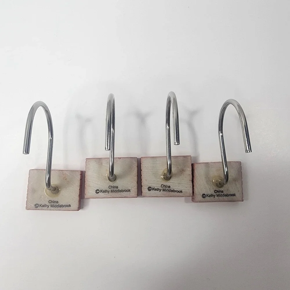 Kathy Middlebrook Beach Sun Surf Seaside Shower Curtain Hooks Set Of 10 (2 Miss)